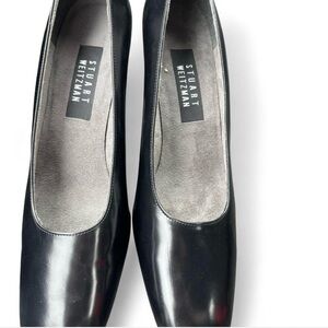 Stuart Weitzman Black Patent Leather Classic Pumps
